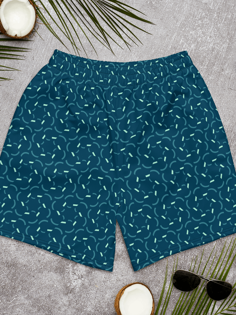 Blue Flux Geometric Pattern Long Shorts product image (2)