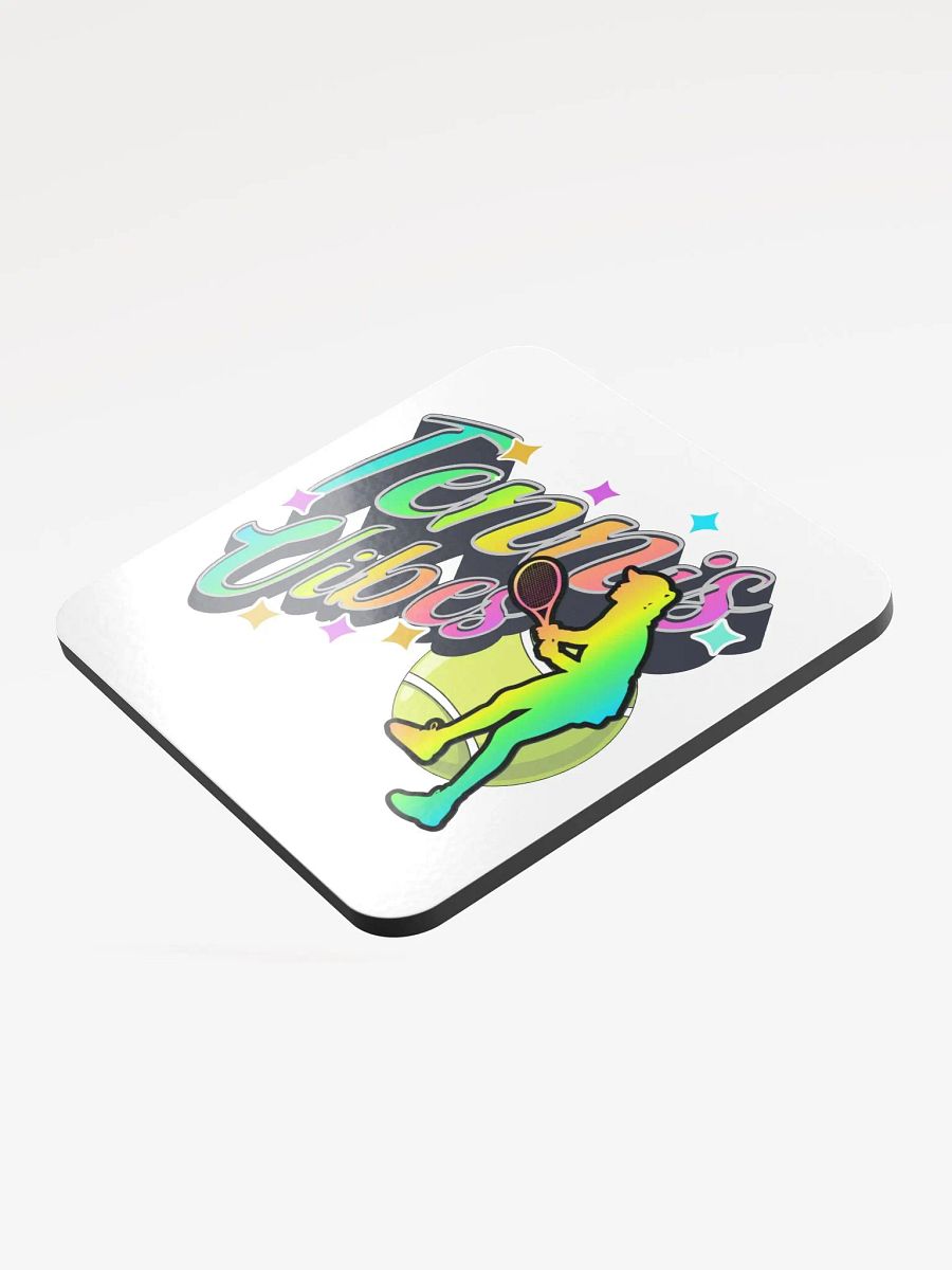 Tennis Vibes Female Neon Vibrant Coaster product image (4)