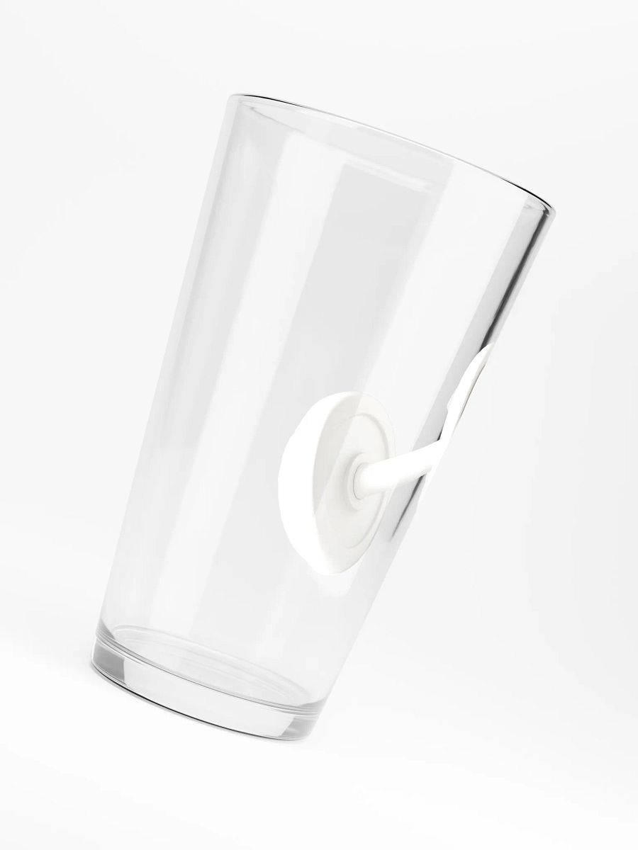 White Dumbbell Pint Glass product image (6)