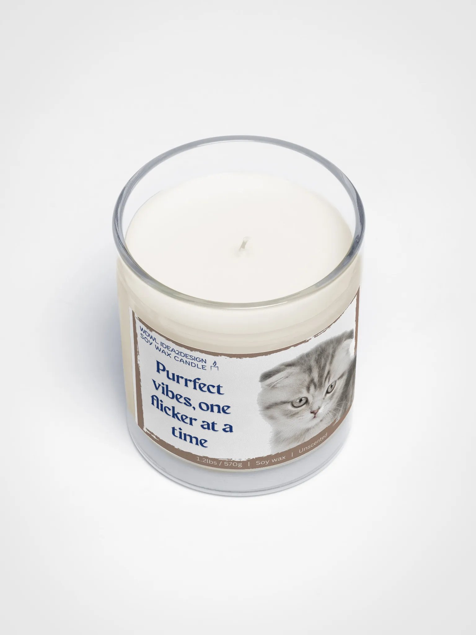 Scottish Fold Cat Lover Best Gift, Large Capacity, Great Value & Eco-Friendly Candle – 1.2 lbs of Pure Serenity product image (3)