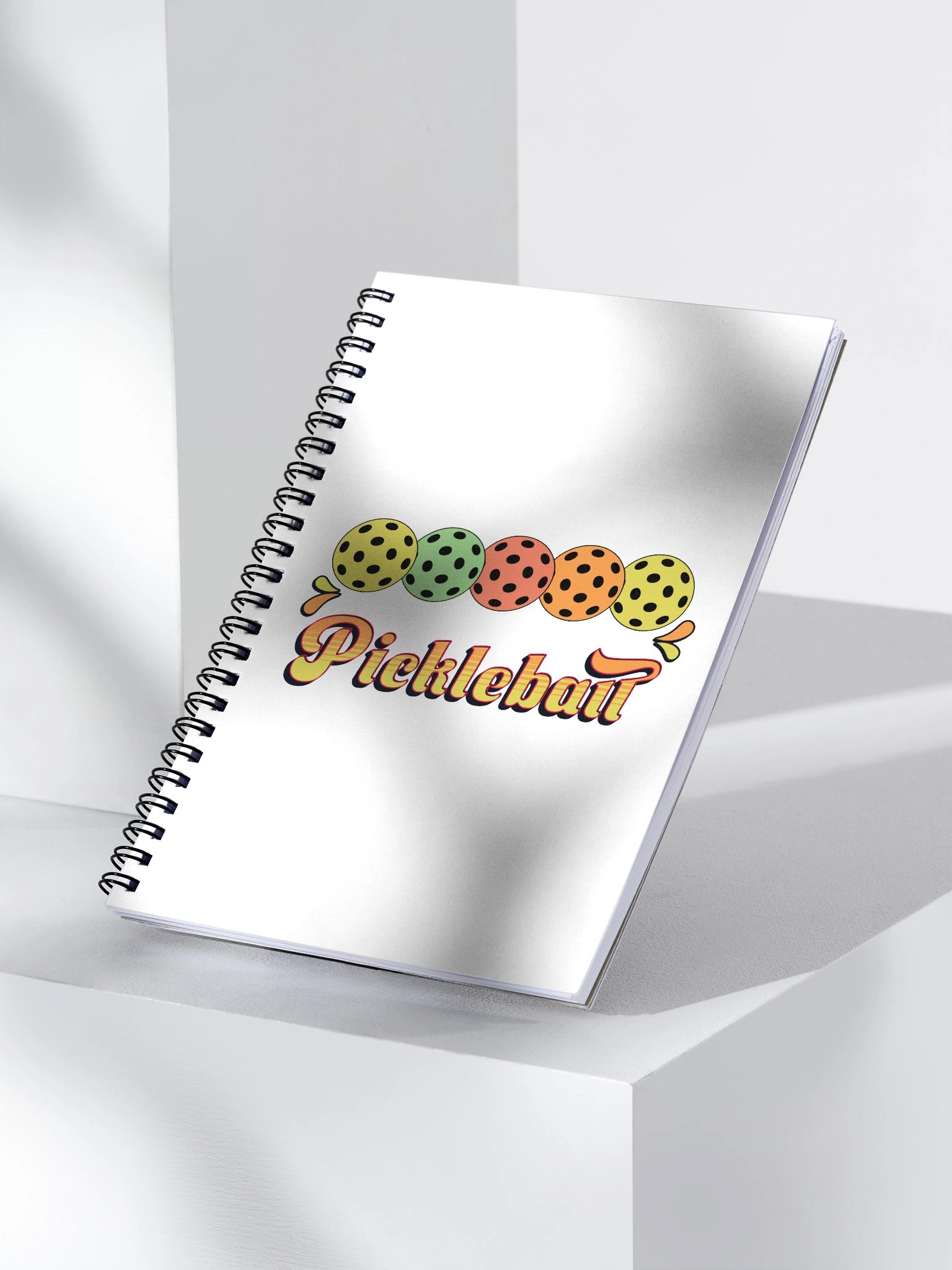 Pickleball Five Ball Row Splendor Spiral Notebook product image (3)
