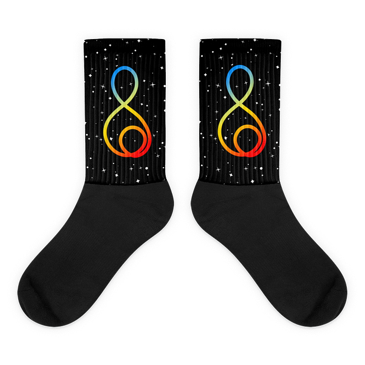 Treble Clef (LNLCovers) - Black Foot Sublimated Socks product image (1)