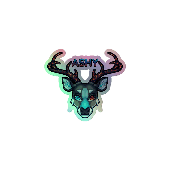 Ashy Stag Holographic Stickers product image (1)