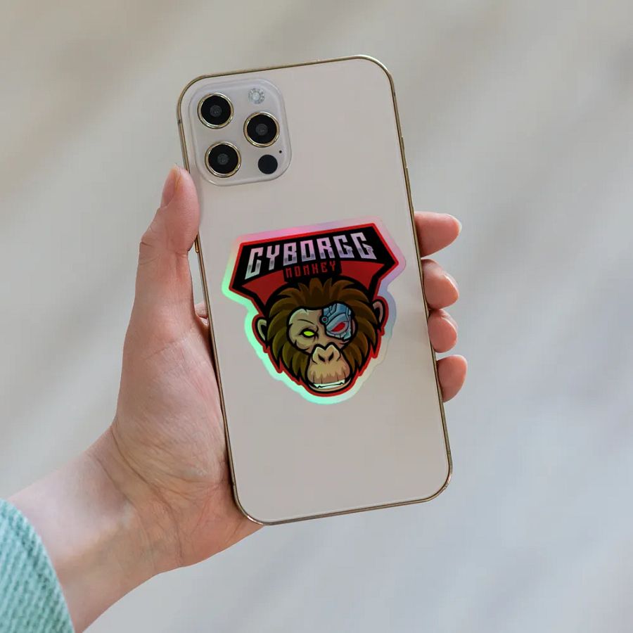 Cyborgg Monkey Holographic Sticker Set product image (8)
