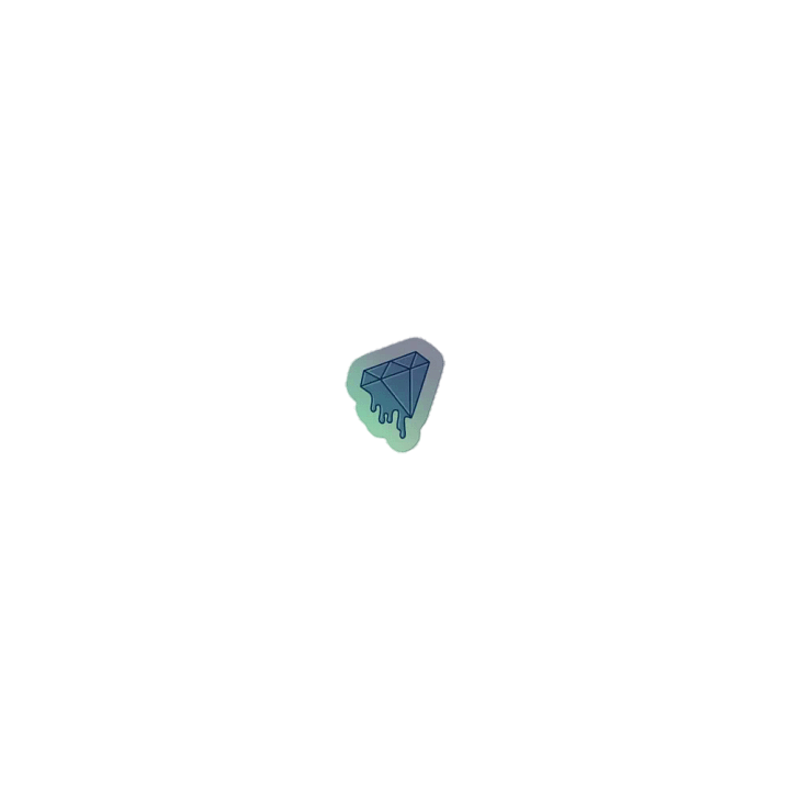 Melting Blue Diamond Holographic Sticker Sheet product image (1)