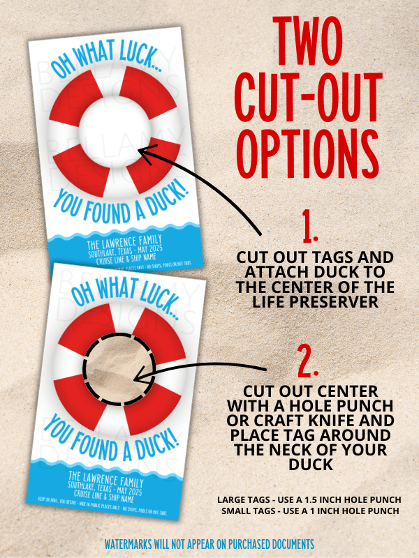 Editable Cruise Ship Duck Hunting Tags product image (5)