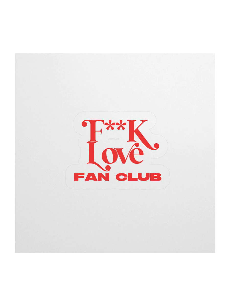 F**K Love Fan Club Kiss Cut Sticker - Red product image (3)