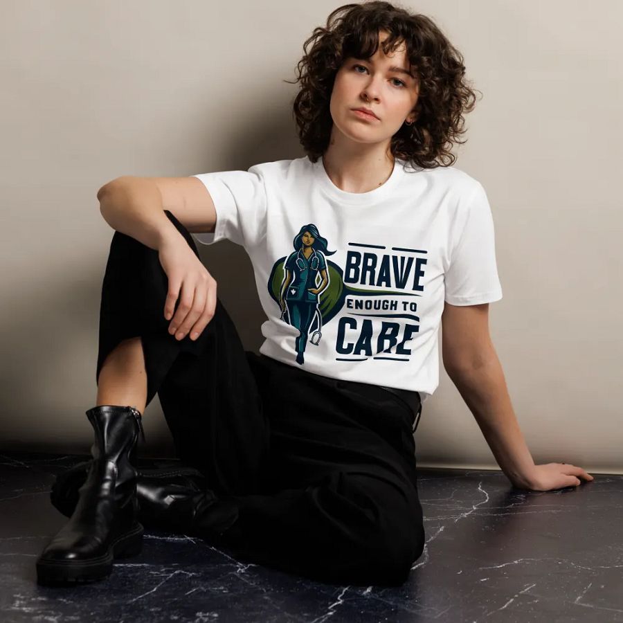 brave enough to care t-shirt product image (10)