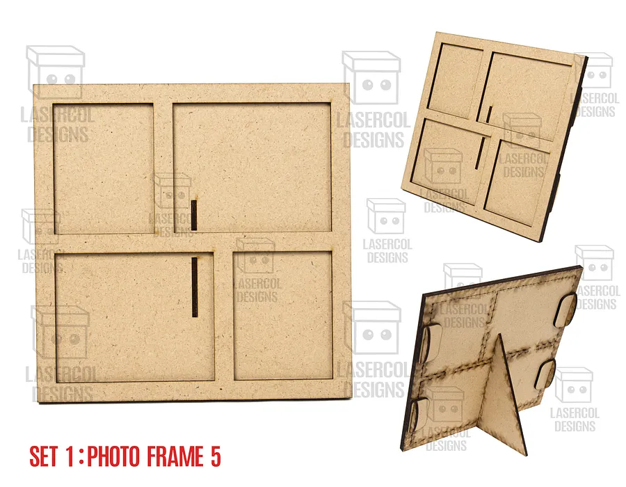Photo Frames Set 1 (5 Styles) - Laser Cut Files product image (6)