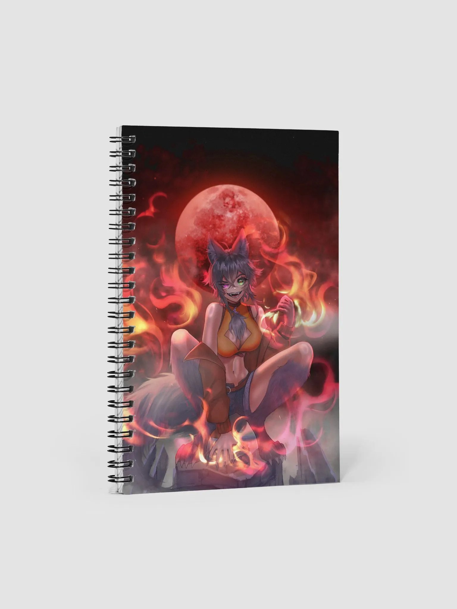 WolfcatRisi Big Bad Wolfcat Spiral-bound Notebook product image (1)