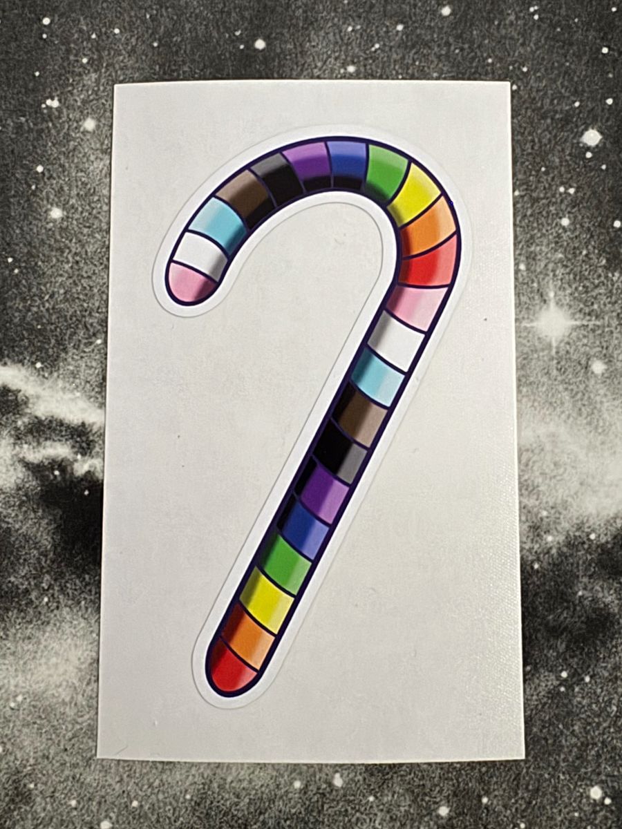 Pride Candy Cane Sticker product image (1)