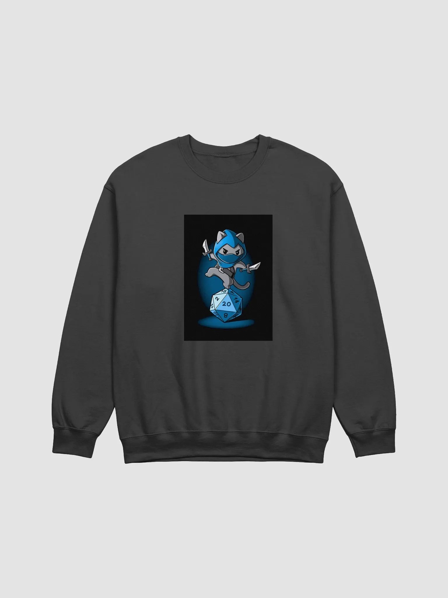 Ninja Cat D20 Crewneck Sweatshirt product image (6)