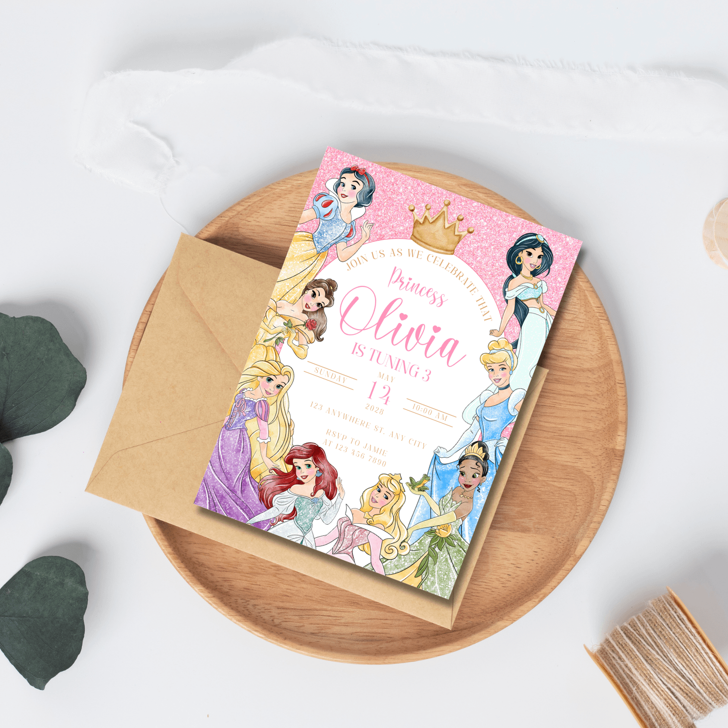 Princess Birthday Invitation – Editable Canva Template product image (7)