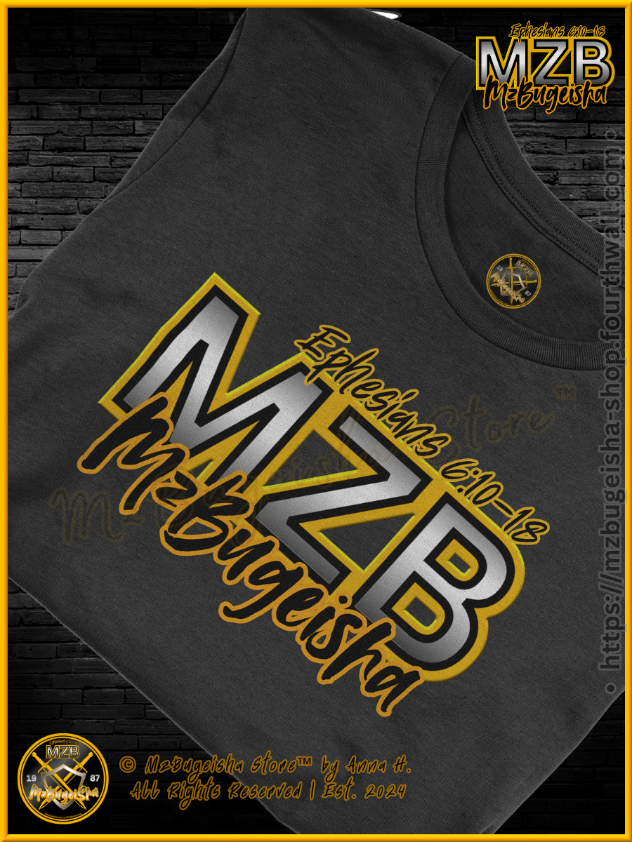 T-Shirt - MzBugeisha™ "Name Logo [V4] (blk/yellow)" Comfort T-Shirt By Anna H. product image (3)