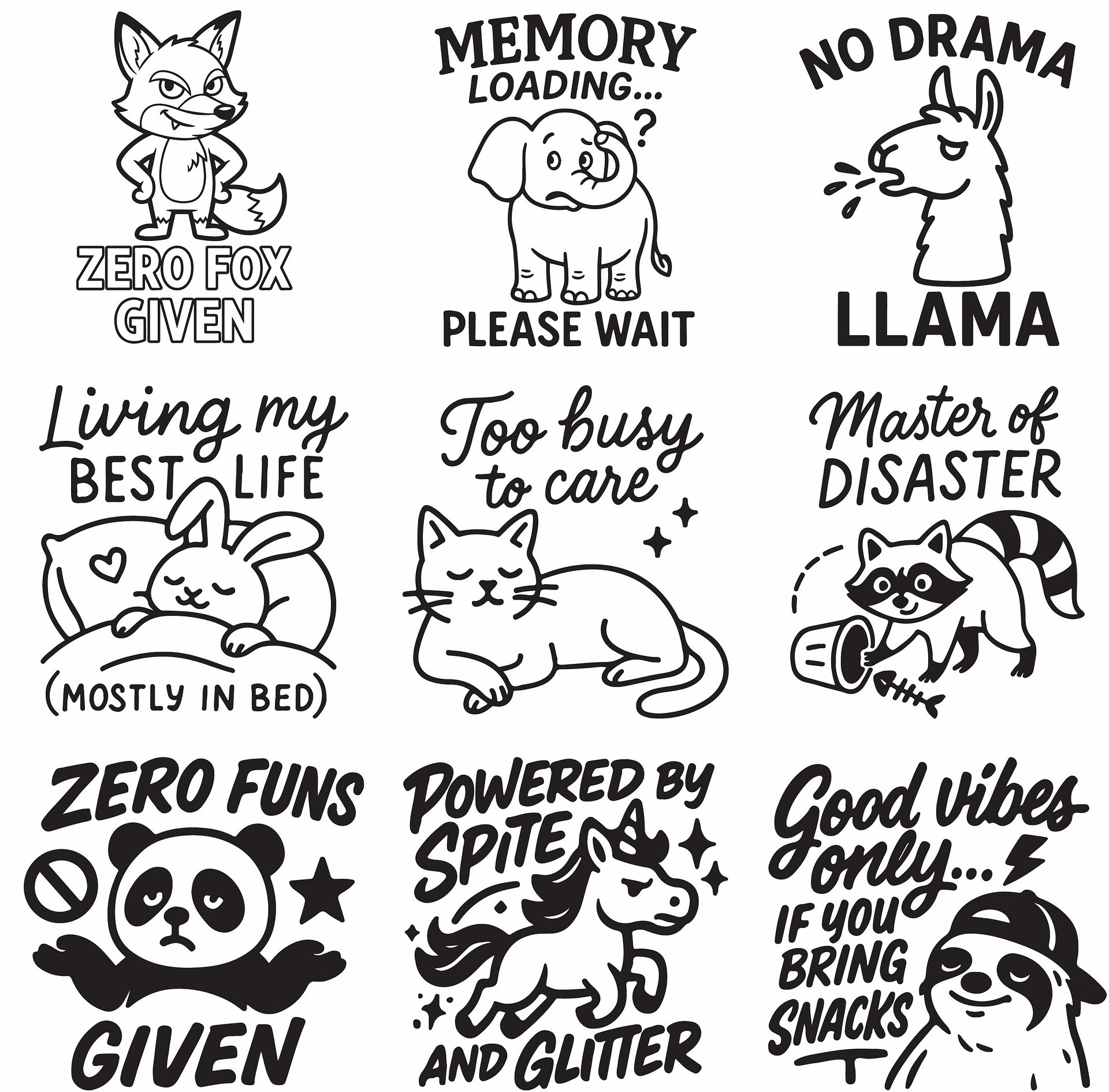 Sarcastic & Funny Quotes SVG Bundle | 55 Digital Files for Cricut and Silhouette | Humor Shirt Designs, Instant Download product image (4)