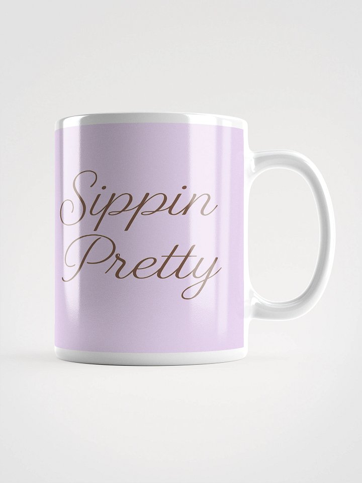 Sippin Pretty Purple White Glossy Mug product image (1)