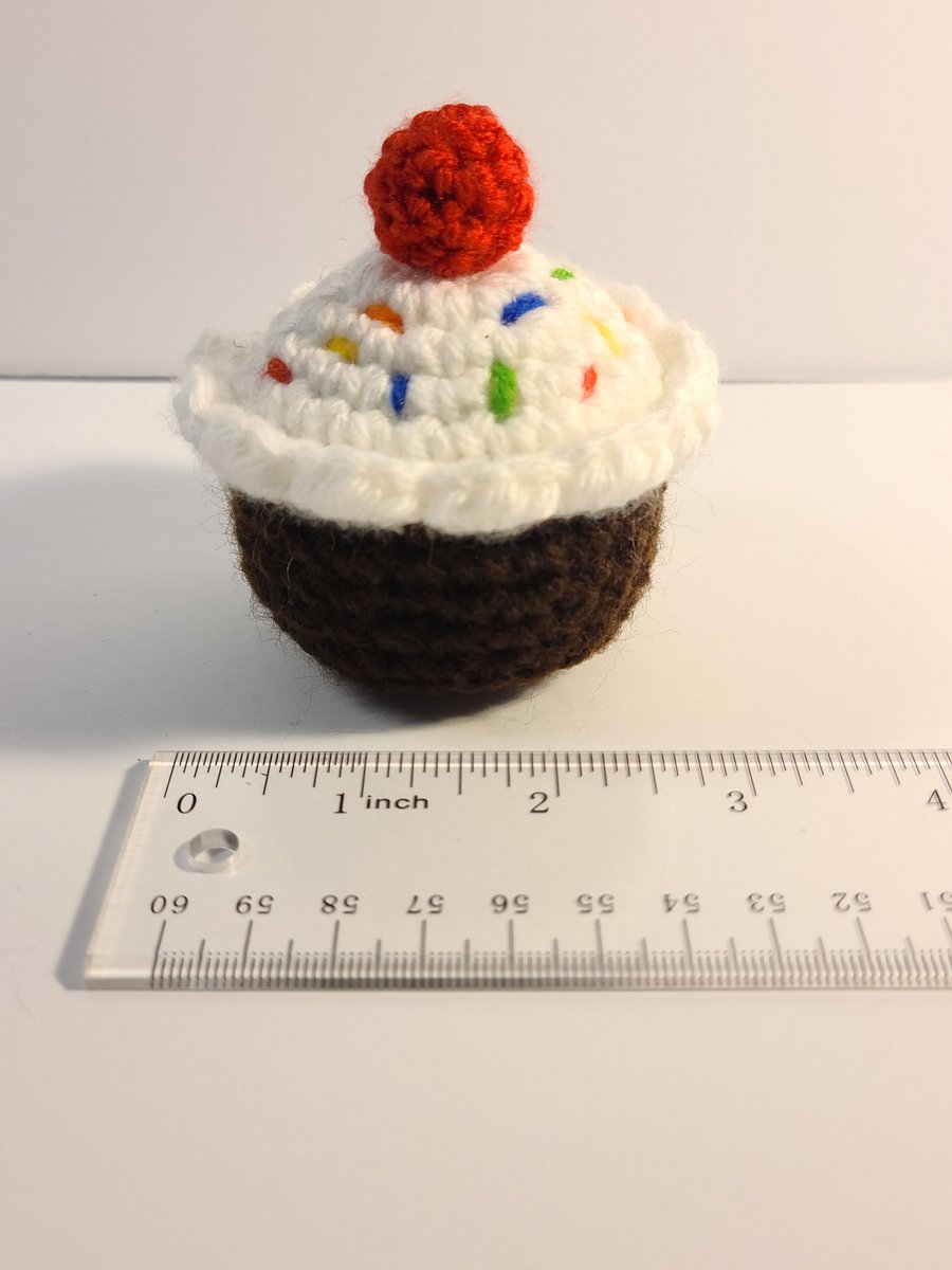 Handmade Amigurumi Chocolate Cupcake Stuffed Toy product image (2)