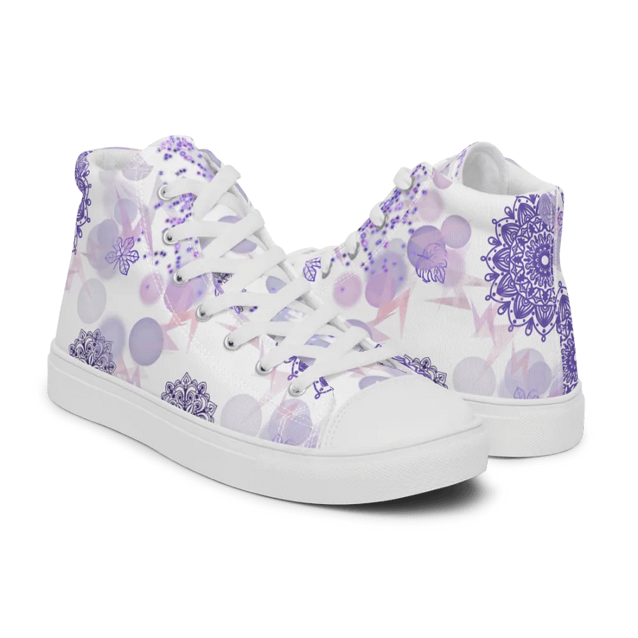 Lilac Mandala Lace Up Womens Shoes product image (7)