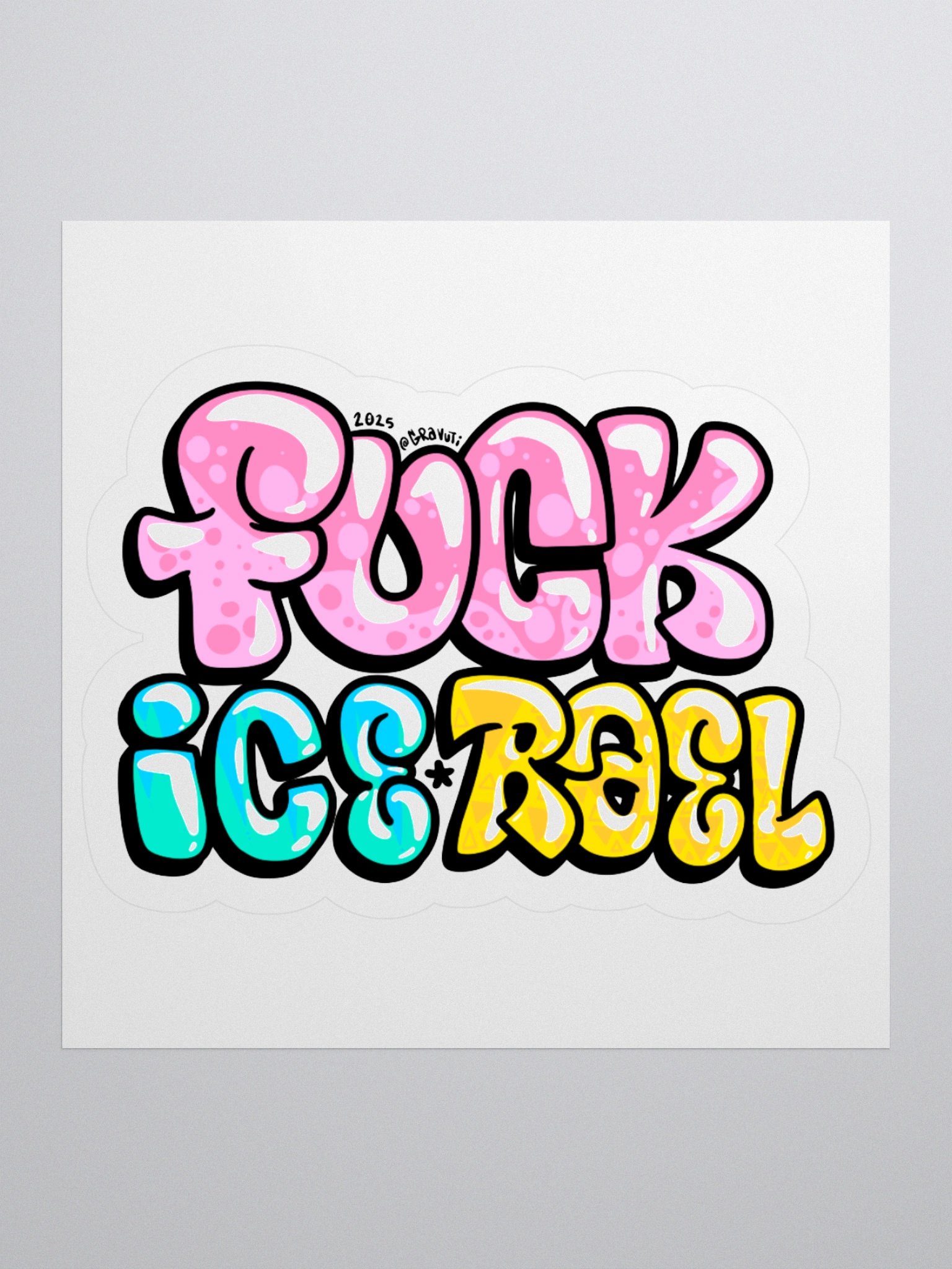 Medium F*CK IC3/RAEL sticker product image (1)