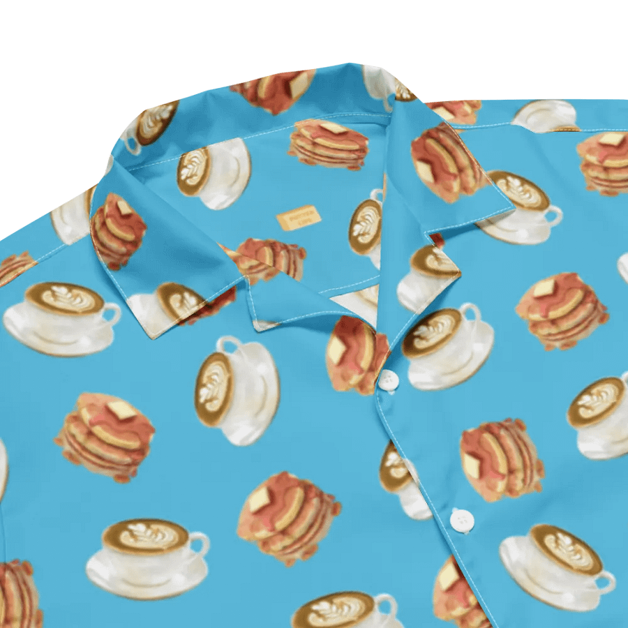 Breakfast Tea Time Coffee Cafe Latte Pancake Hawaiian Shirt product image (5)