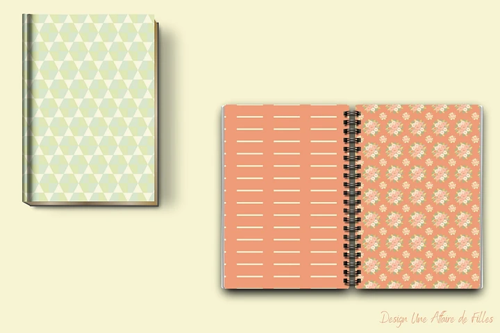 12 FLORAL PEACH FUZZ DIGITAL PAPERS product image (2)