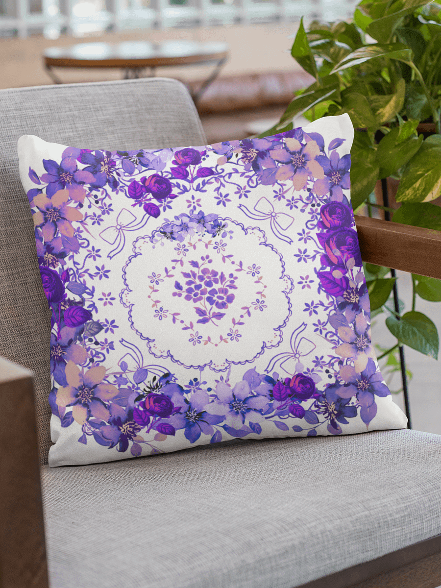 Violet Floral Blossom Pillow product image (5)