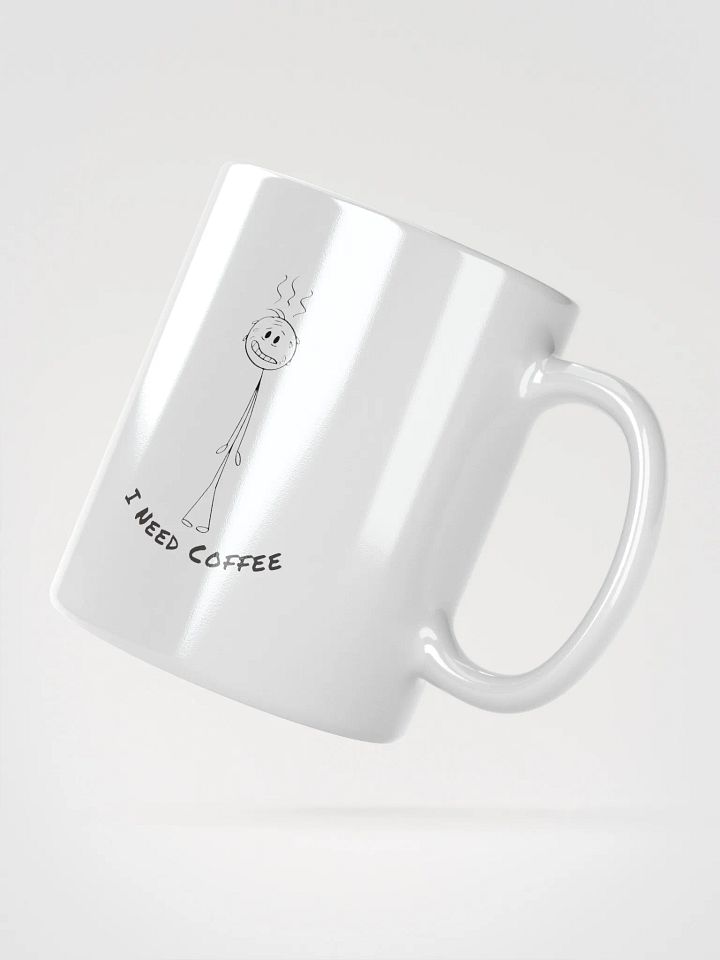 "I Need Coffee" Café Chic White Glossy Mug product image (6)
