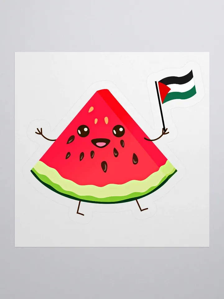 Watermelon Palestine Flag Sticker product image (2)
