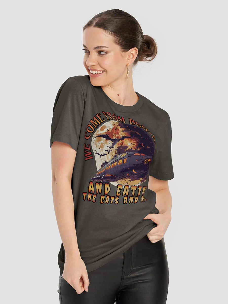 We come from Boo-Niverse and eating the cats and dogs. Halloween T-Shirt product image (8)