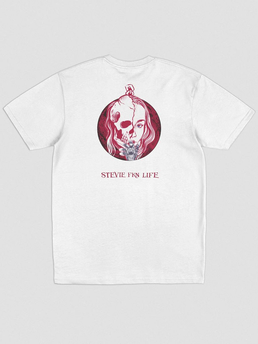 Premium Tee Stevie FKN Life (White/red) product image (2)