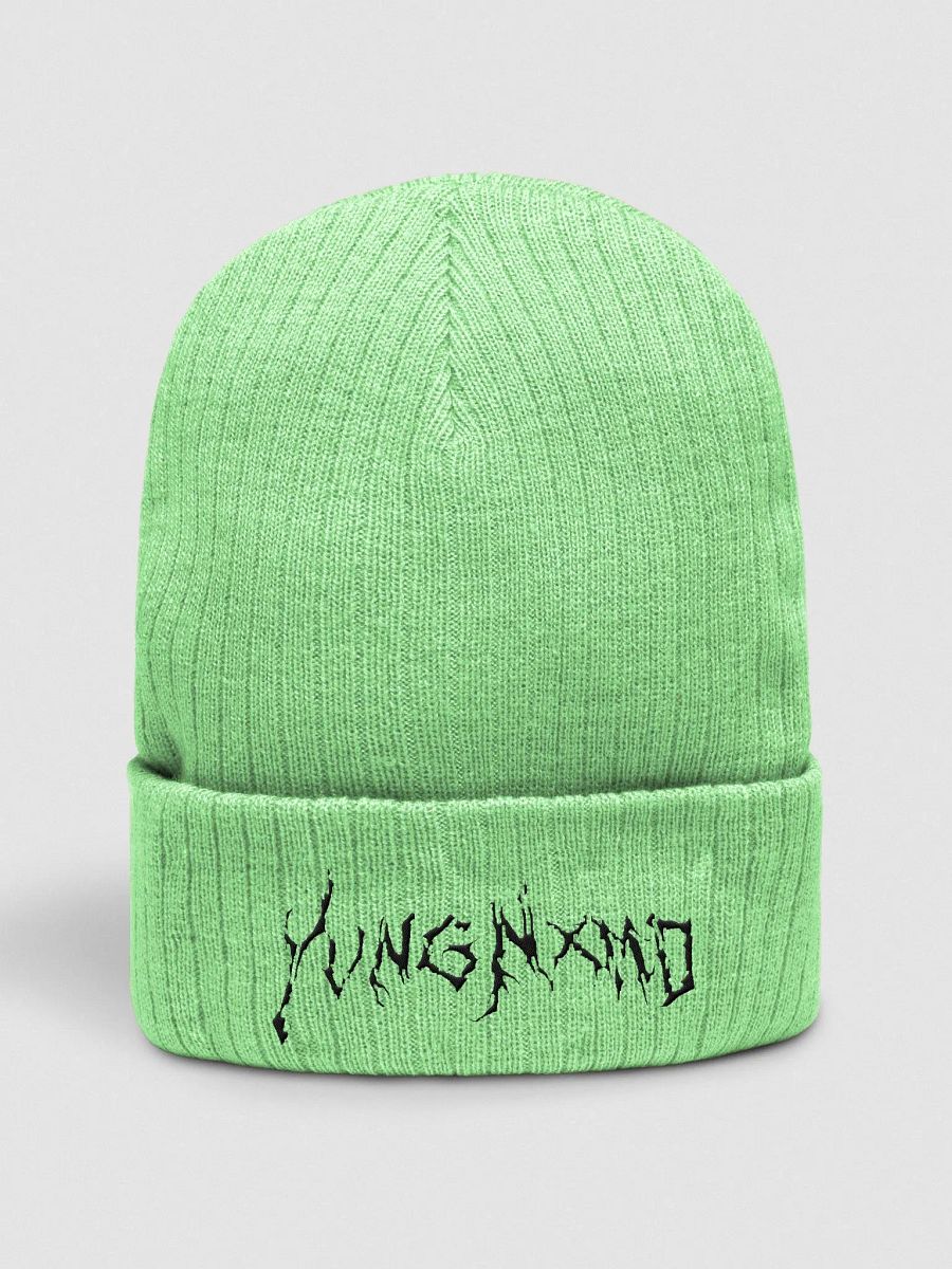 YvngNxmd Black Script Logo Beanie product image (1)