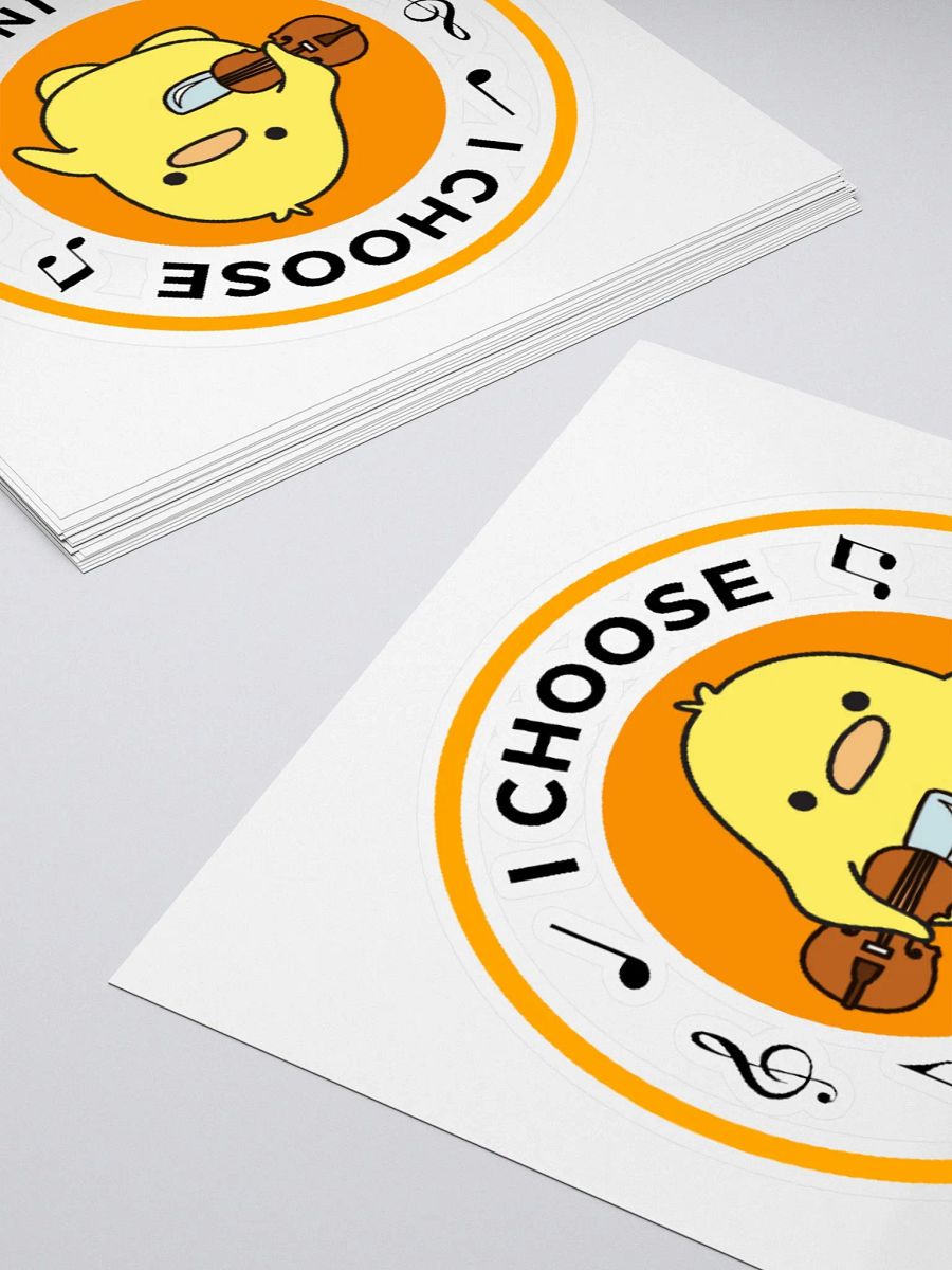 I choose violins Kiss Cut Stickers - Black product image (4)