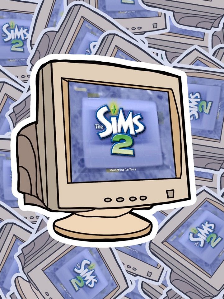 Sims 2 Retro Gamer Sticker product image (1)