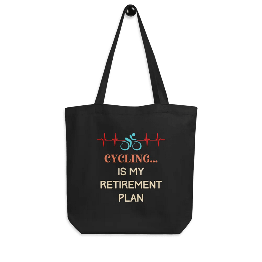 Cycling is My Retirement Plan Organic Tote Bag product image (4)