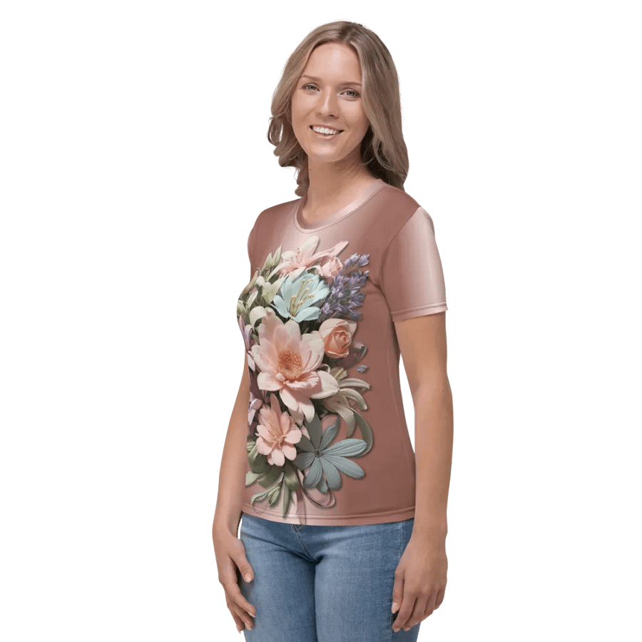 Floral Themed All Over Print T-shirt product image (4)