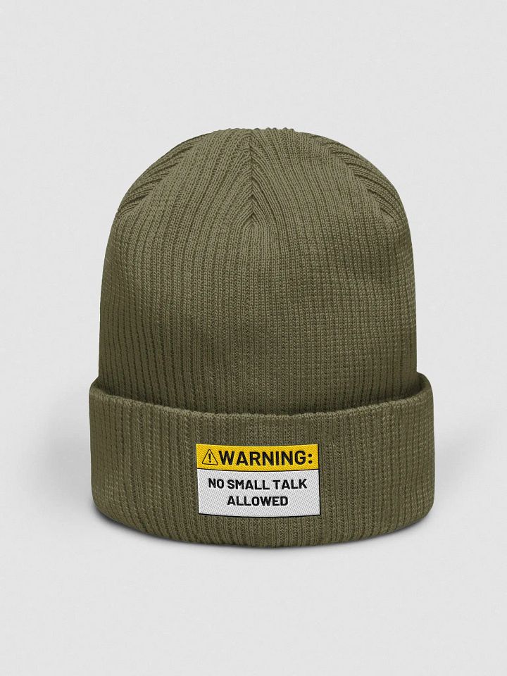 NO SMALL TALK ALLOWED organic ribbed beanie product image (1)