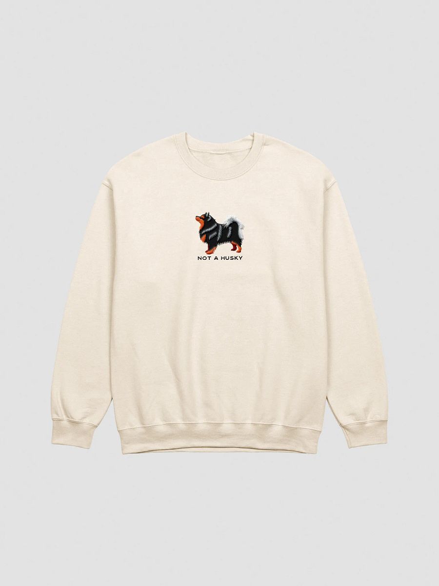 Not a Husky Sweatshirt (Embroidered) of a Finnish Lapphund(Black & Tan) product image (13)