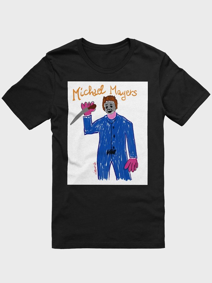 🔪 "MAYERS" CreepyKids Girl Horror Halloween Slasher Tee Art Print🎃 product image (1)
