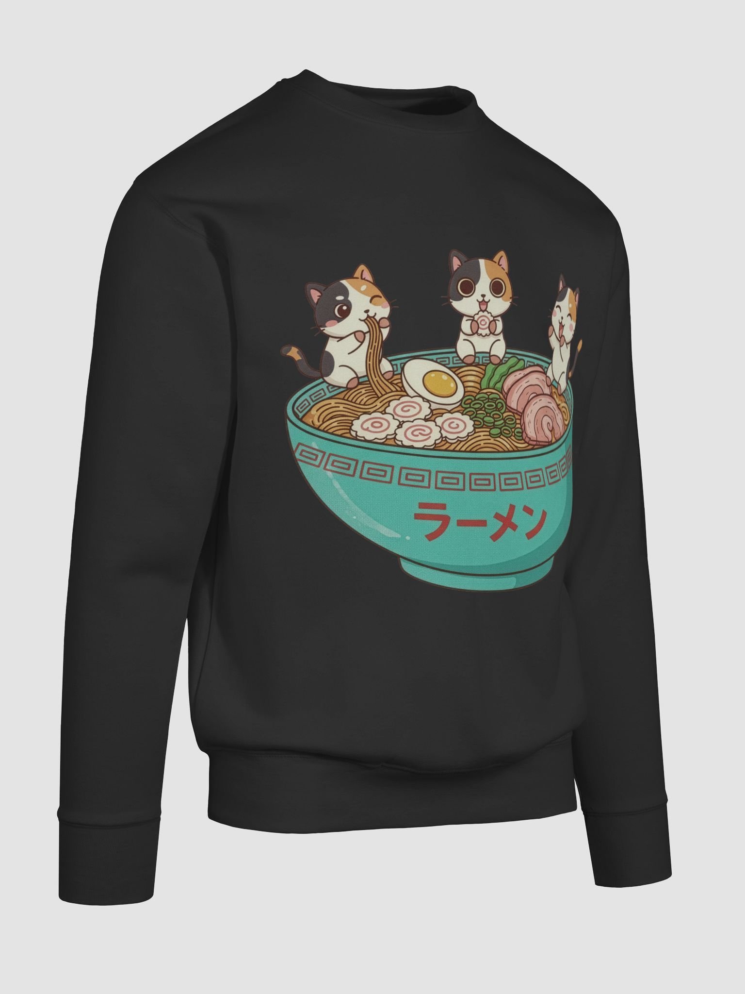 Calico Cat Ramen Trio Kawaii Japanese Style Sweatshirt product image (9)