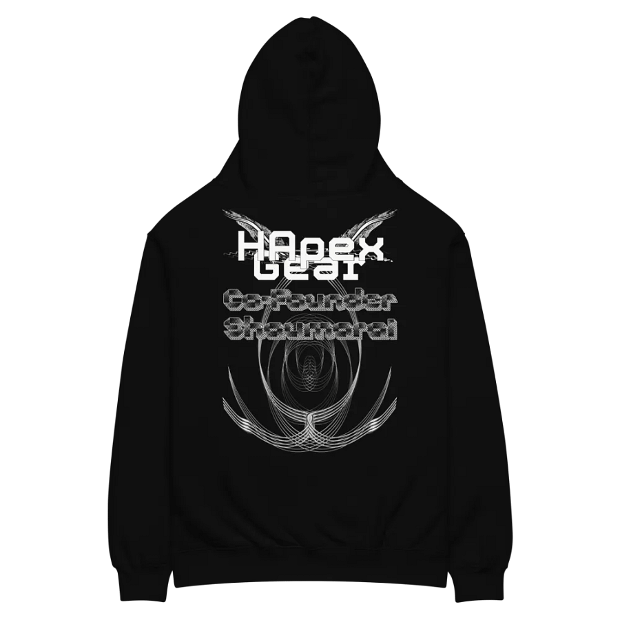 Unisex Premium Oversized Hoodie - Embroidered - Co Founder Shaumarai - White HApex Gear White Logo product image (3)
