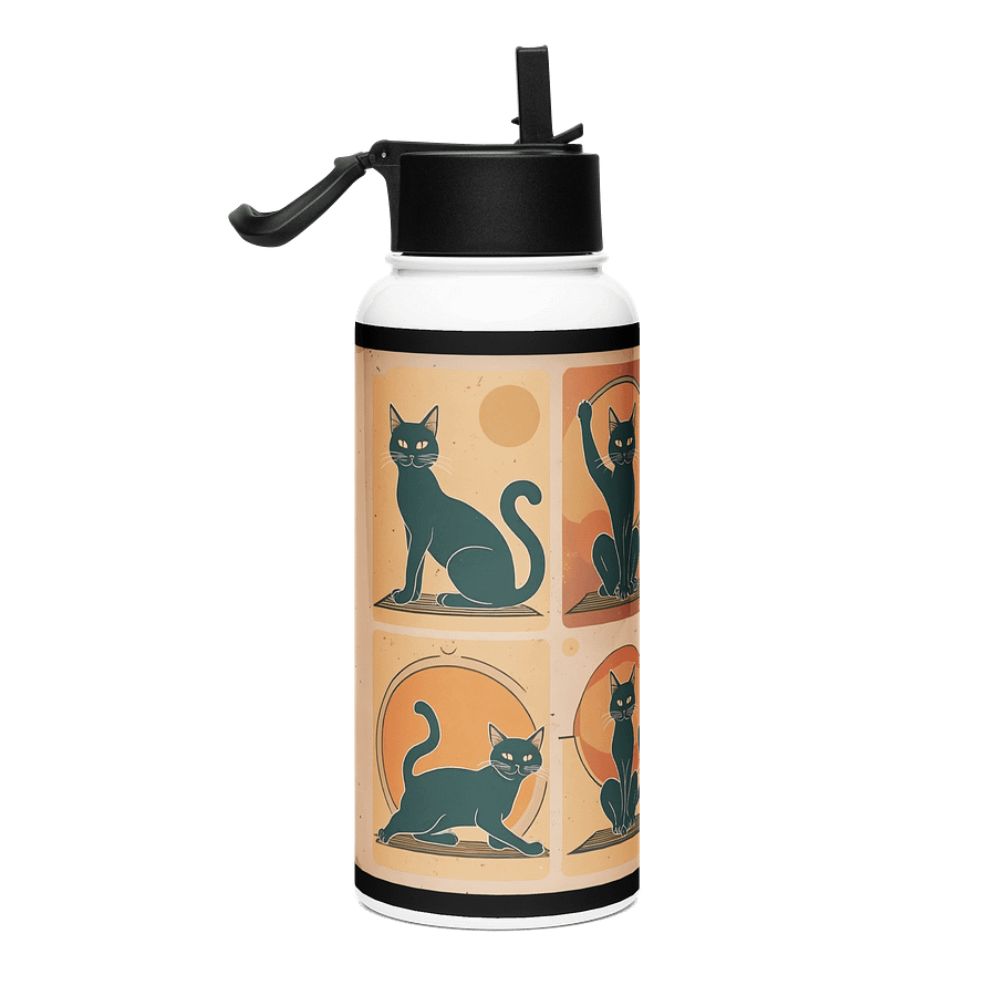 Black Cat Yoga Stainless Steel Bottle product image (4)