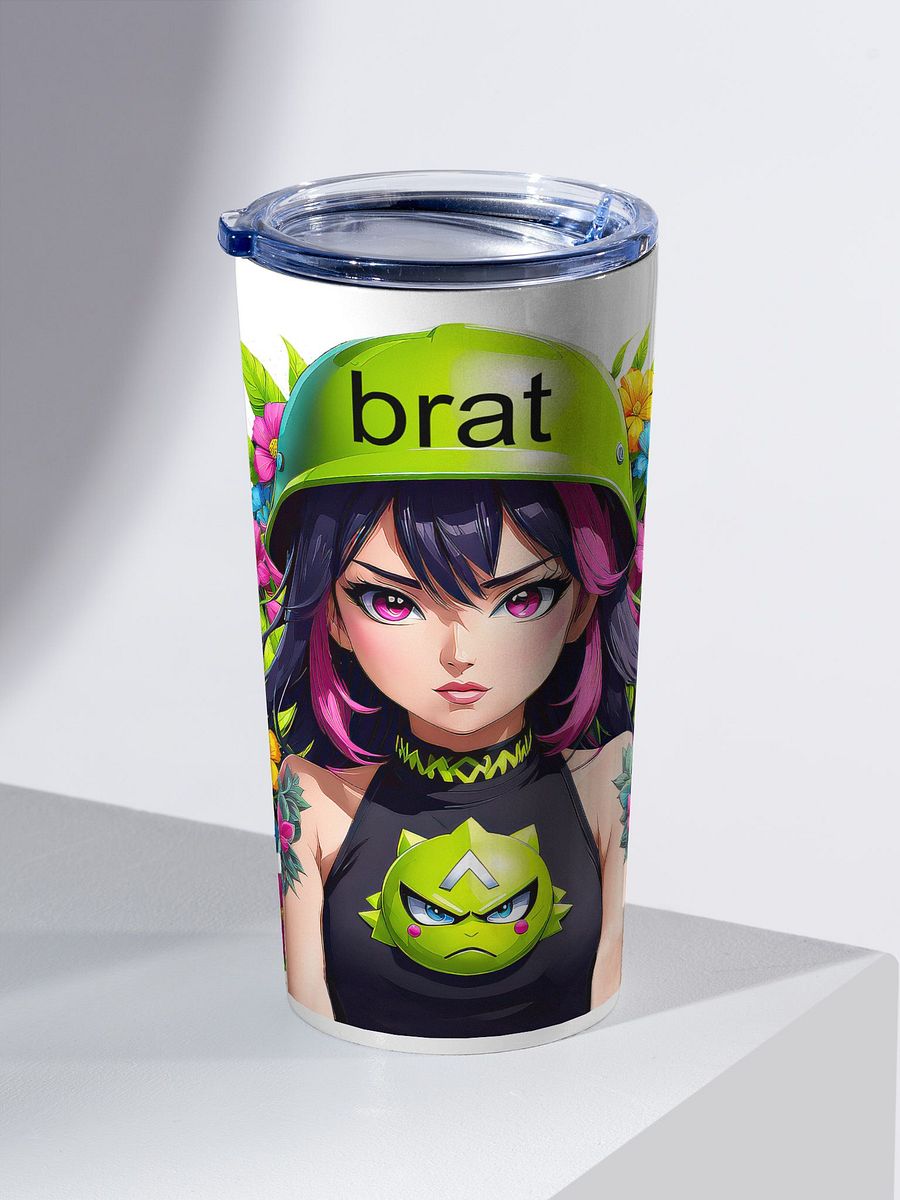 Brat 20 oz Tapered Stainless Steel Tumbler - White - Brat Life v6 product image (3)