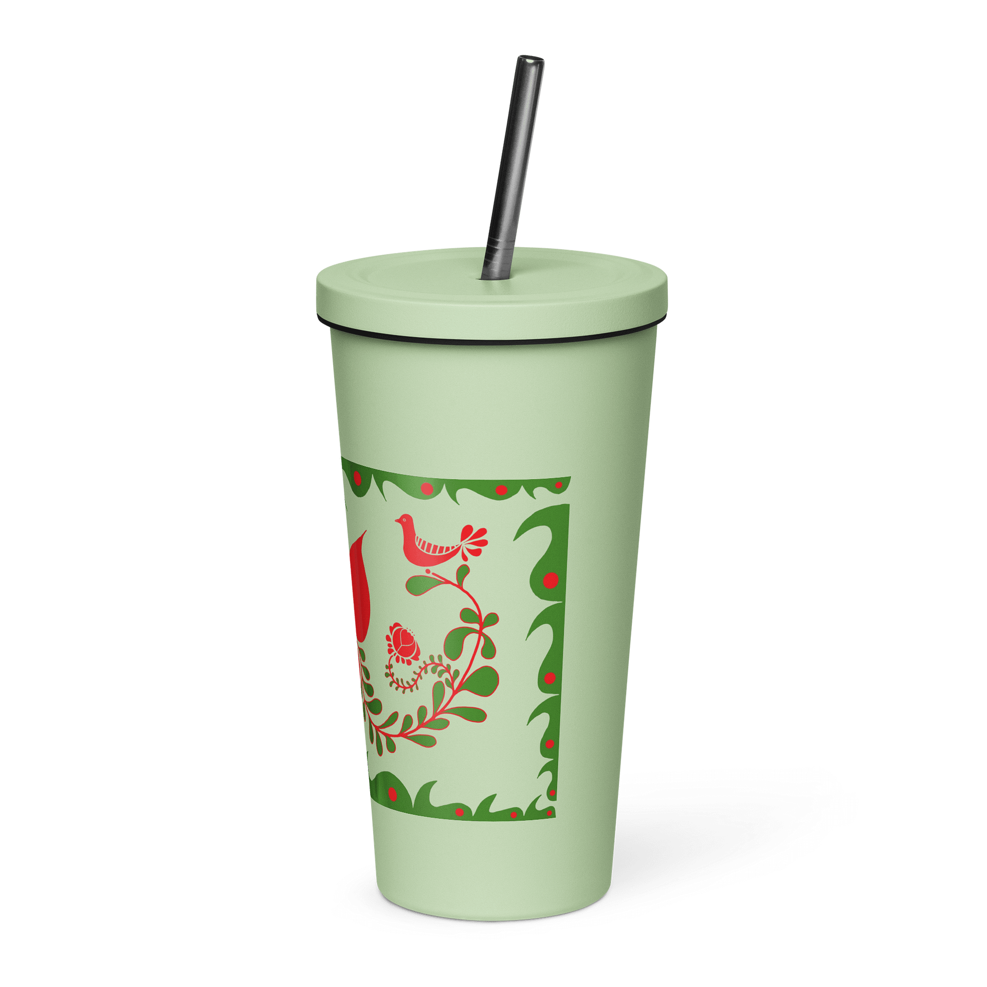 Hungarian Folk Art Lovebirds Insulated Tumbler product image (3)