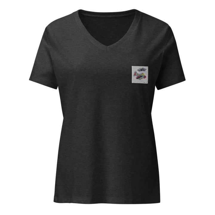 Kid Airplane (Bella+Canvas Women's Relaxed V-Neck T-Shirt) product image (2)