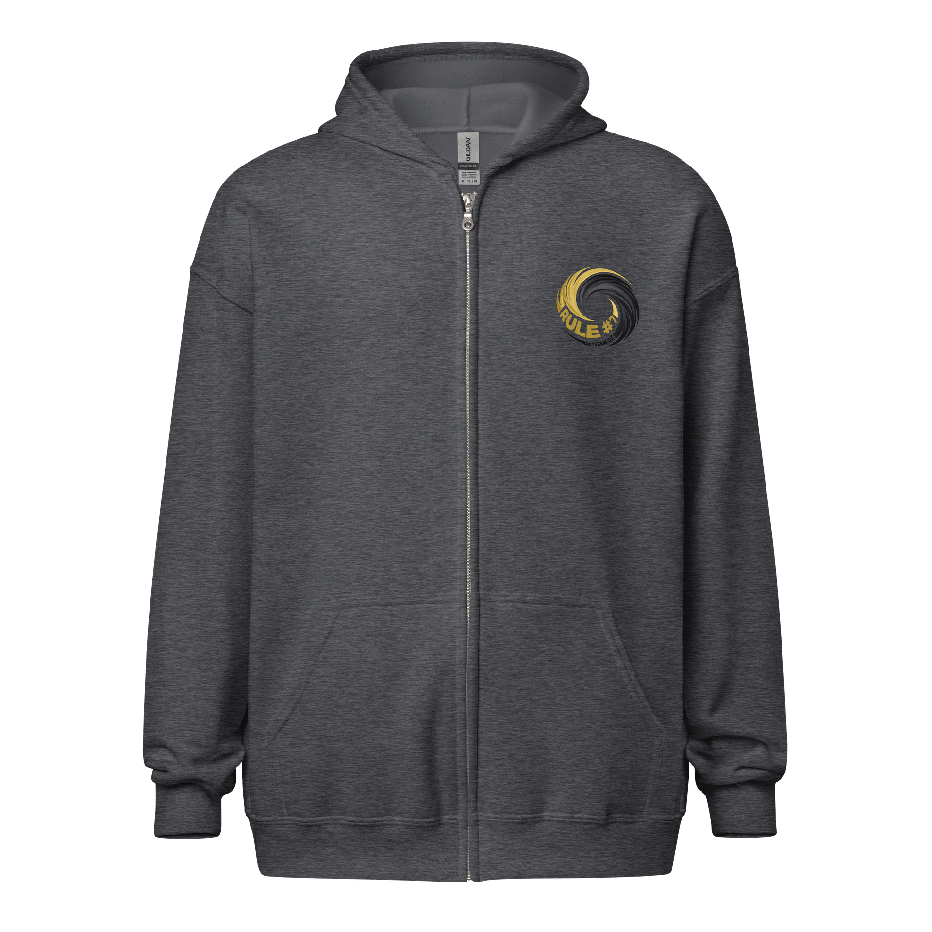 Rule #7 Zip Hoodie Black and Gold product image (9)