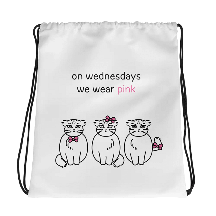 Pink Wednesdays Manul - Drawstring Bag product image (1)