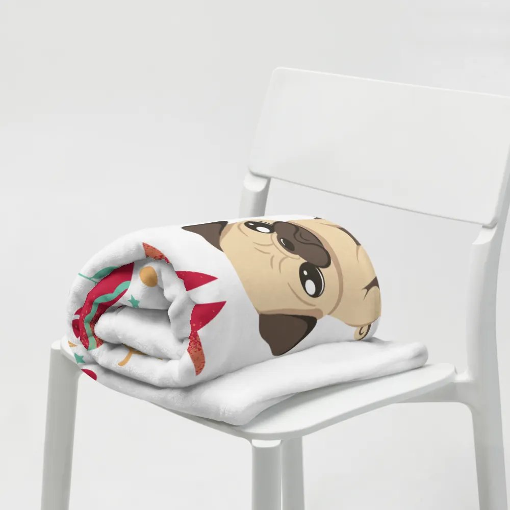 Merry Christmas Pug Throw Blanket product image (19)