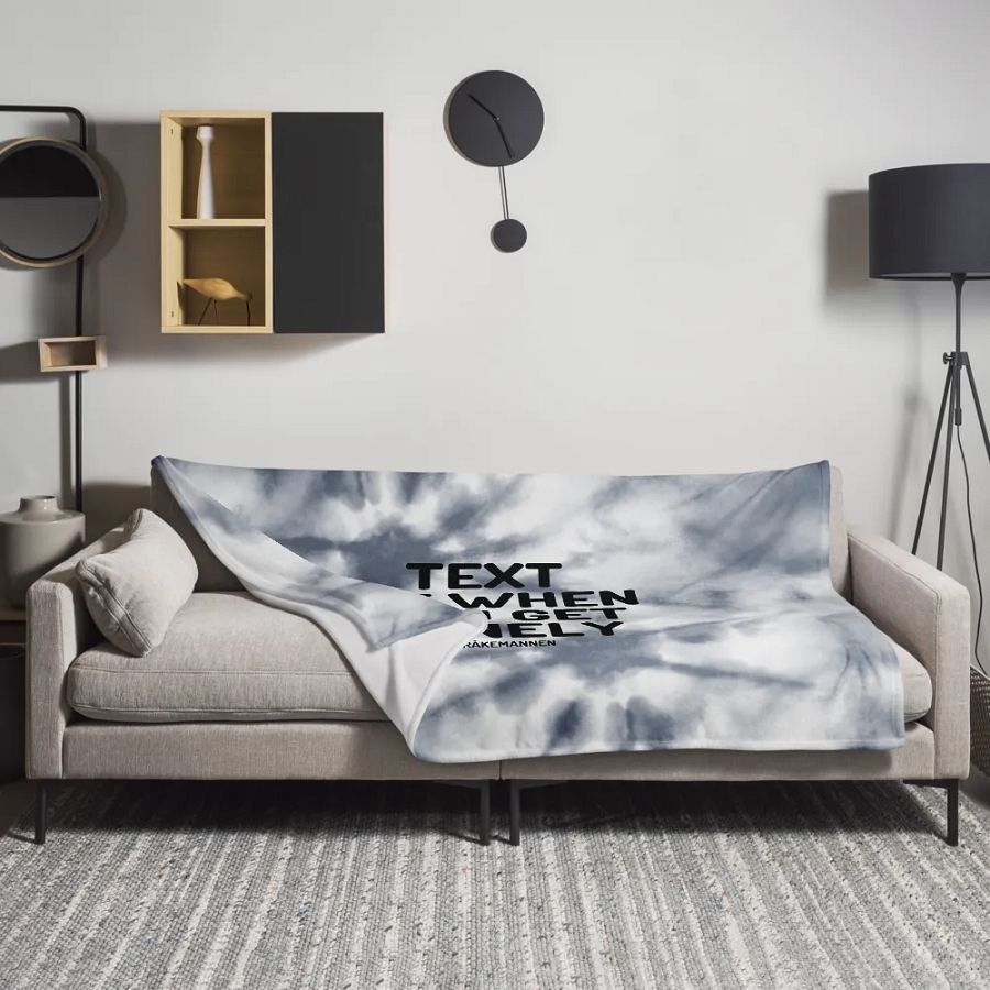 Throw Blanket 🩶 Text me when you get lonely (153 × 203 cm) product image (11)