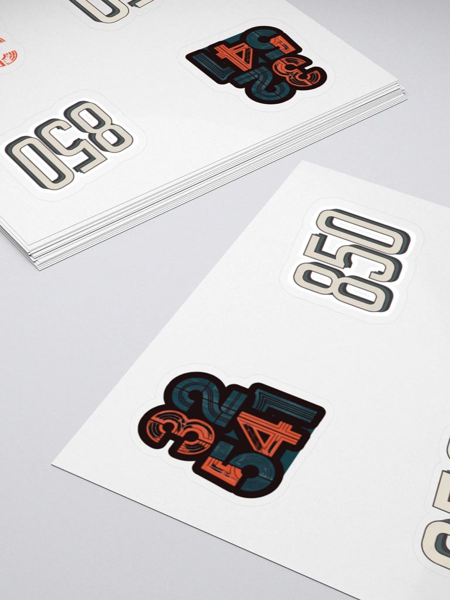 Destin Florida 32541 Zip Code and 850 Area Code Kiss Cut Stickers - for the Lover of all things Destin Florida product image (15)
