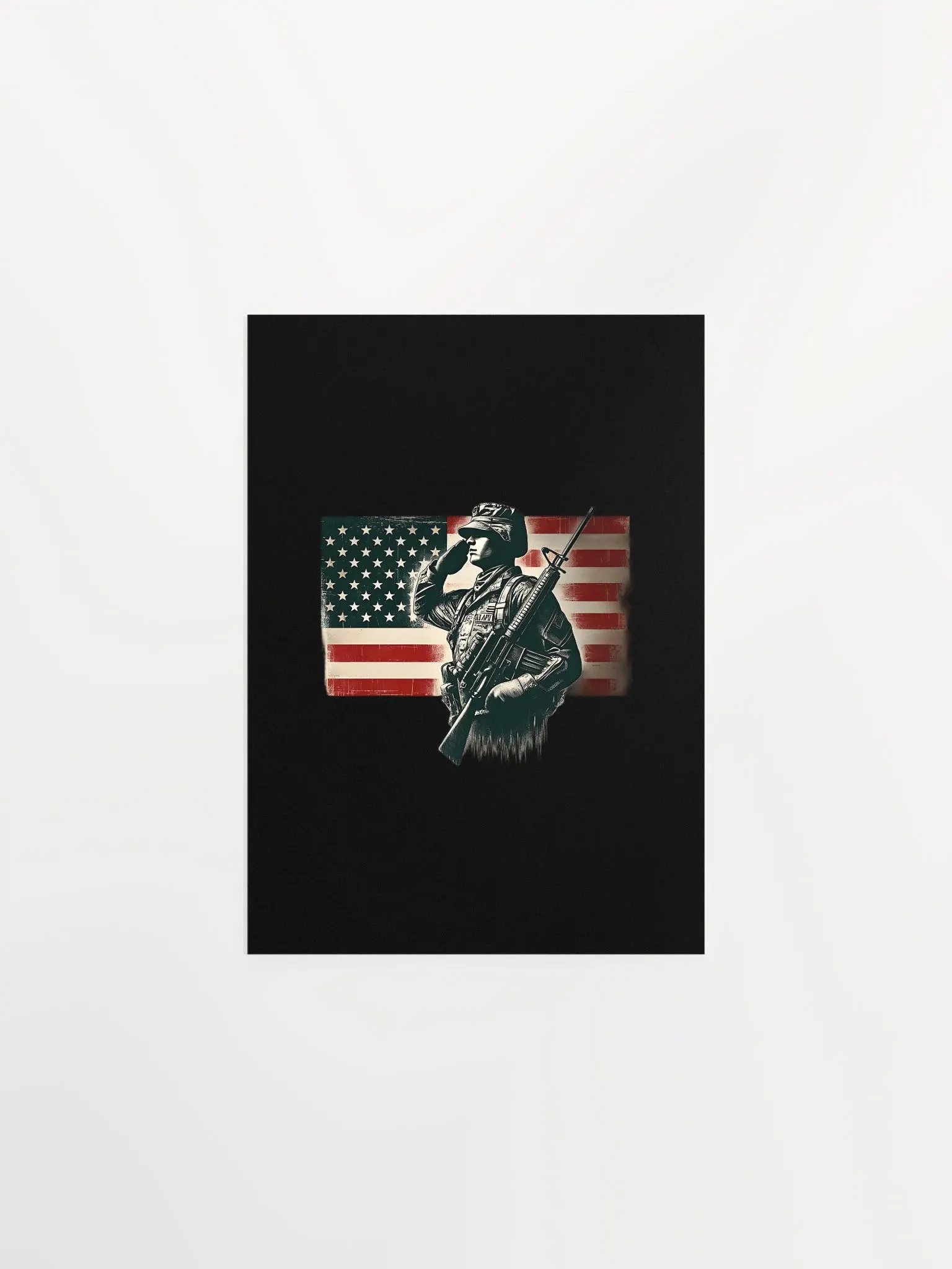 Saluting Soldier - Proud USA Patriotic Tribute Vintage Poster product image (11)